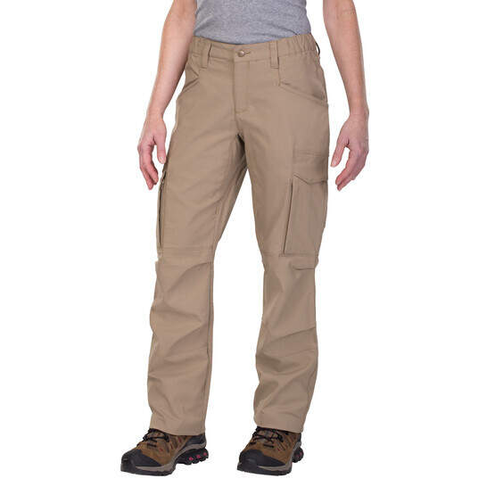 Vertx Fusion Stretch Tactical Women's Pant in desert tan from front